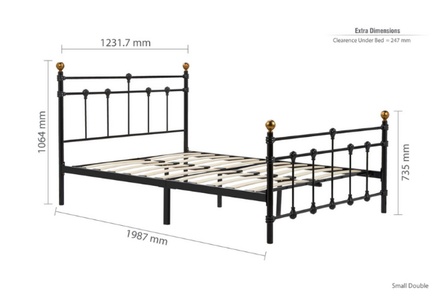 Birlea Atlas Metal Bed Frame