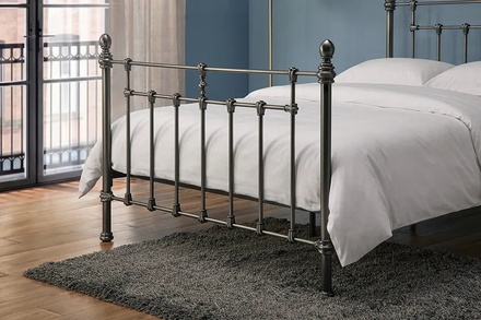 Limelight Faye Misty Black Nickel Bed Frame