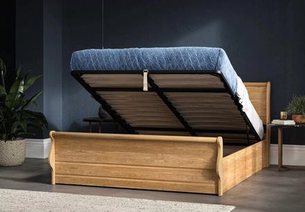 Emporia Windsor Solid Oak Ottoman Bed Frame