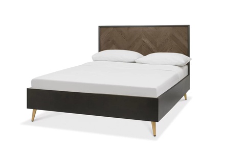 Bentley Sienna Fumed Oak and Peppercorn Bed Frame