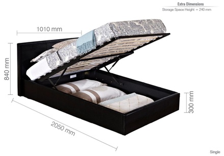 Birlea Berlin Faux Leather Ottoman Bed Frame