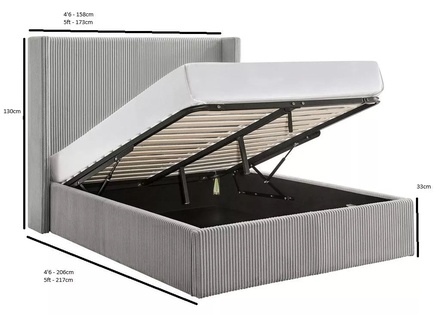 Limelight Gemini Fabric Ottoman Bed Frame