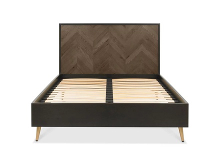 Bentley Sienna Fumed Oak and Peppercorn Bed Frame