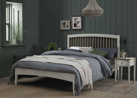 Bentley Whitby Scandi Oak and Soft Grey Bed Frame