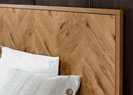 Bentley Riva Rustic Oak Panel Bed Frame