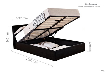 Birlea Berlin Faux Leather Ottoman Bed Frame