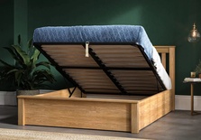 Emporia Monaco Solid Oak Ottoman Bed Frame