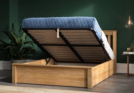 Emporia Monaco Solid Oak Ottoman Bed Frame