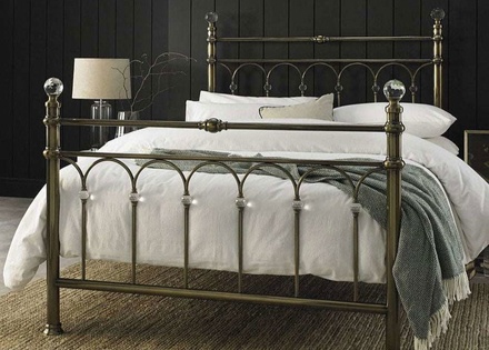 Bentley Krystal Antique Brass Bed Frame