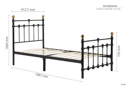 Birlea Atlas Metal Bed Frame