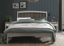 Bentley Whitby Scandi Oak and Soft Grey Bed Frame