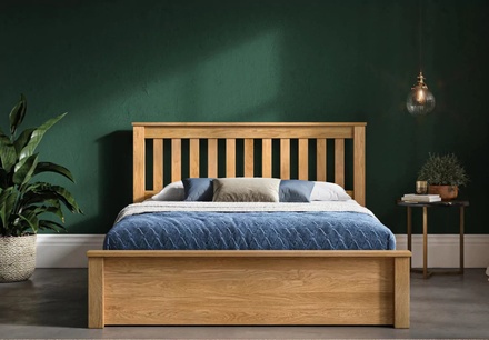 Emporia Monaco Solid Oak Ottoman Bed Frame