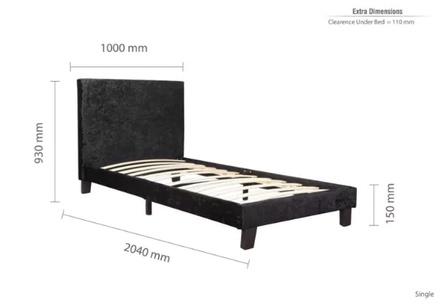 Birlea Berlin Fabric Bed Frame