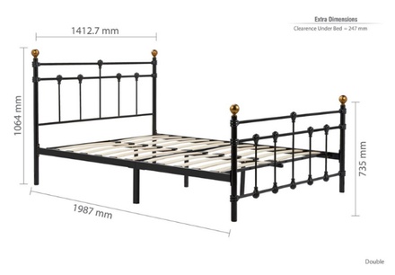 Birlea Atlas Metal Bed Frame