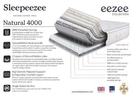 Sleepeezee Natural 4000 Mattress