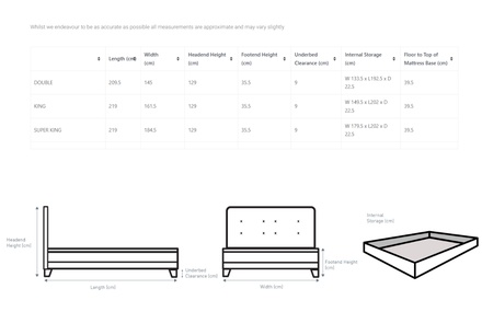 Kaydian Clifton Ottoman Bed Frame