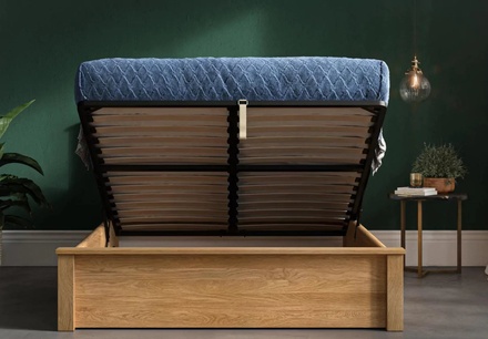 Emporia Monaco Solid Oak Ottoman Bed Frame