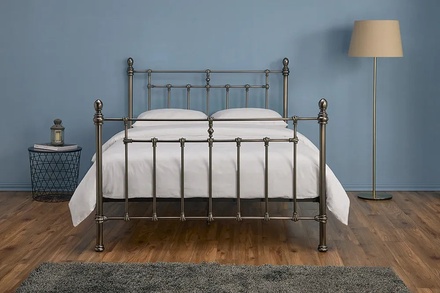 Limelight Faye Misty Black Nickel Bed Frame