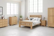 Honey B Sligo Oak Veneer Bed Frame