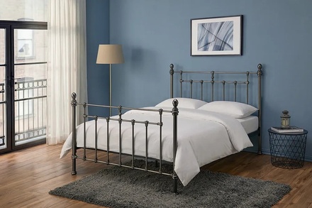 Limelight Faye Misty Black Nickel Bed Frame