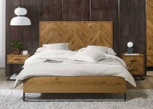 Bentley Riva Rustic Oak Panel Bed Frame
