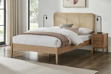 Limelight Giselle Rattan Oak Bed Frame