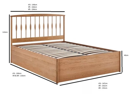 Limelight Juno Oak Ottoman Bed Frame