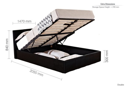 Birlea Berlin Faux Leather Ottoman Bed Frame