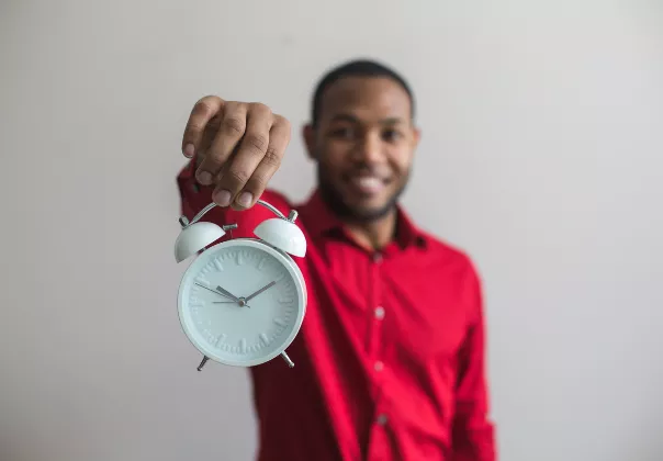 Autumn bedroom and clock change affecting sleep routines