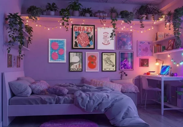 Stylish and comfortable teen bedroom