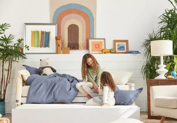 Comfortable children's mattress and bedding for a restful night's sleep